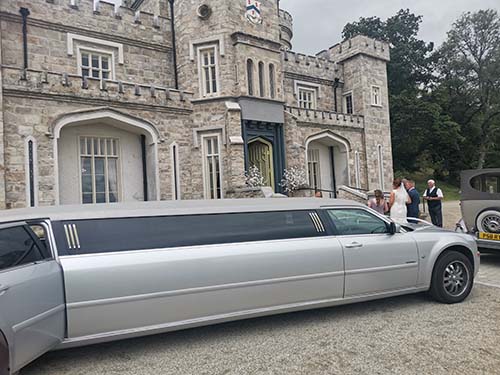 Chrysler 300c at castle wedding